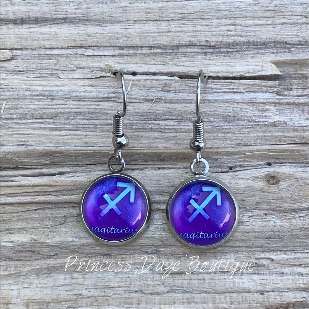 Sagittarius ♐️ Zodiac Sign Dangle Earrings